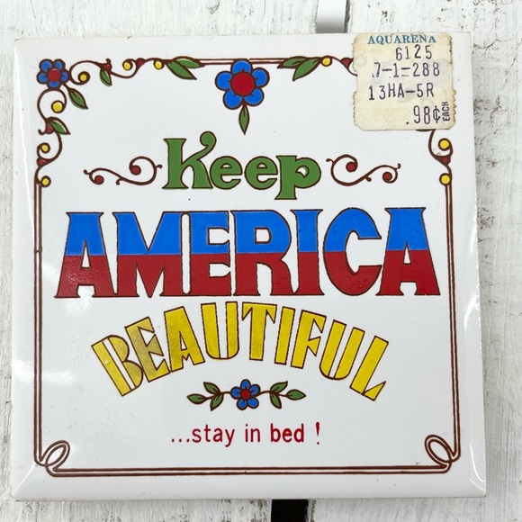 Vintage 3pc Memphis Nashville Tennessee America 5”x5” Ceramic Coaster/Decor Set - Picture 6 of 6